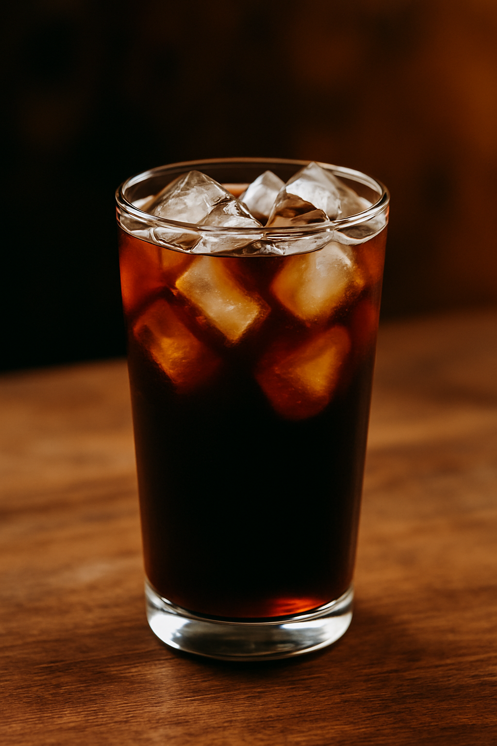 Buzla servis edilen soğuk demleme kahve bardağı