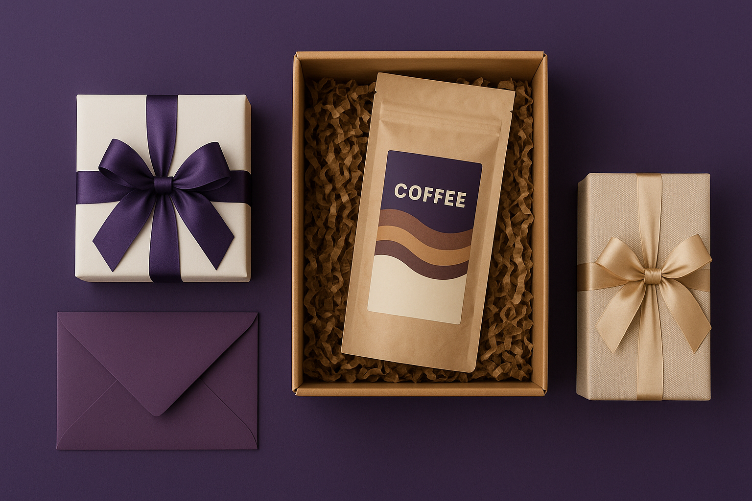 Savène Coffee kurumsal hediye kahve kutuları: logo baskılı, kişiselleştirilebilir setler