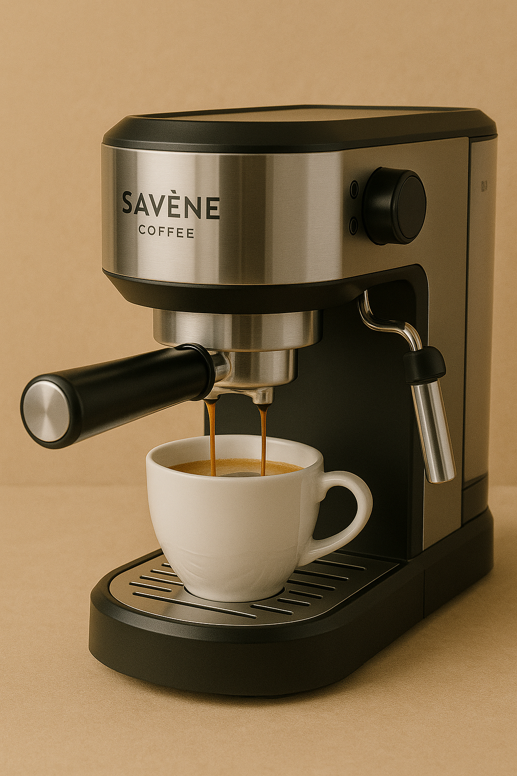 Ev tipi espresso makinesiyle espresso hazırlanışı