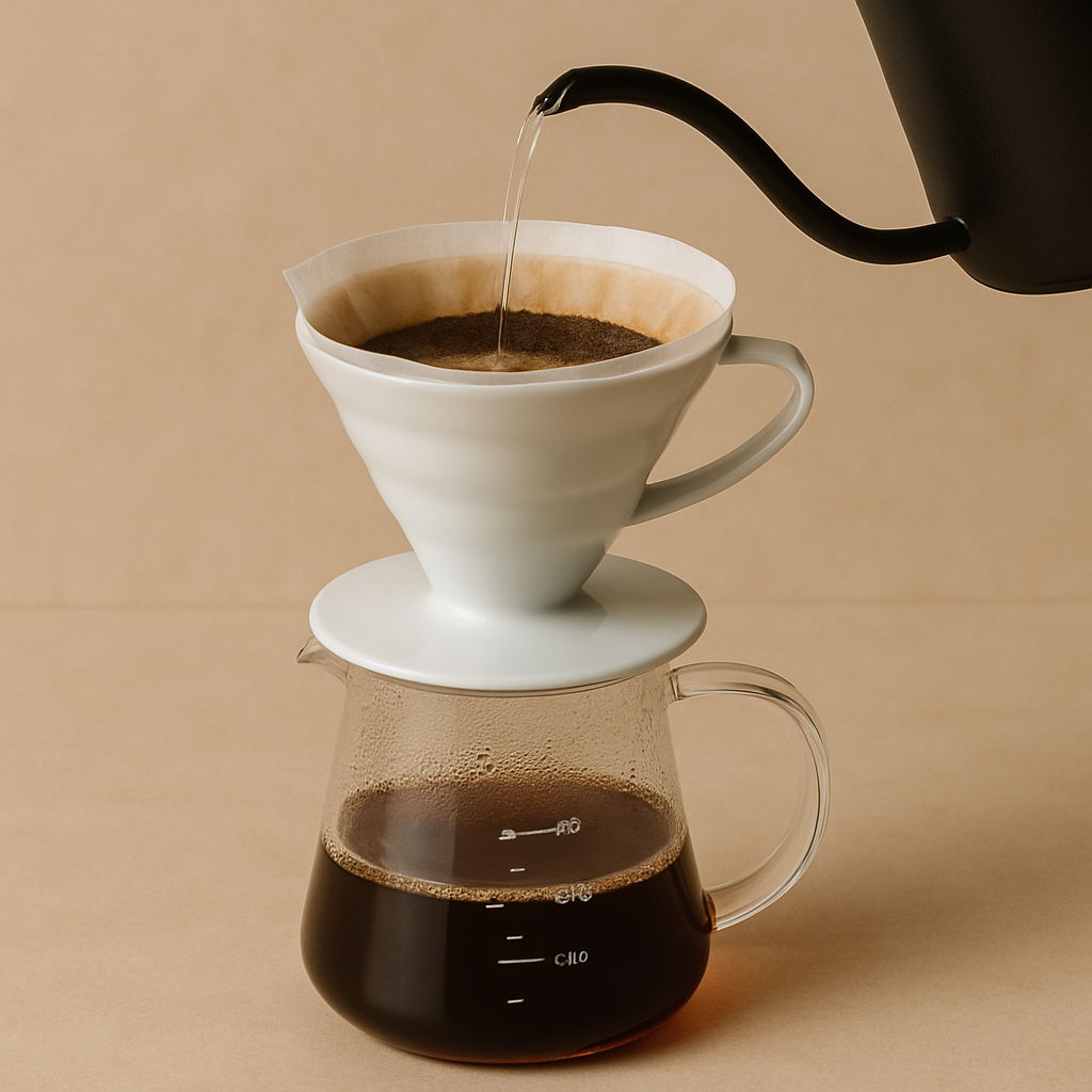 V60 kahve demleme sahnesi