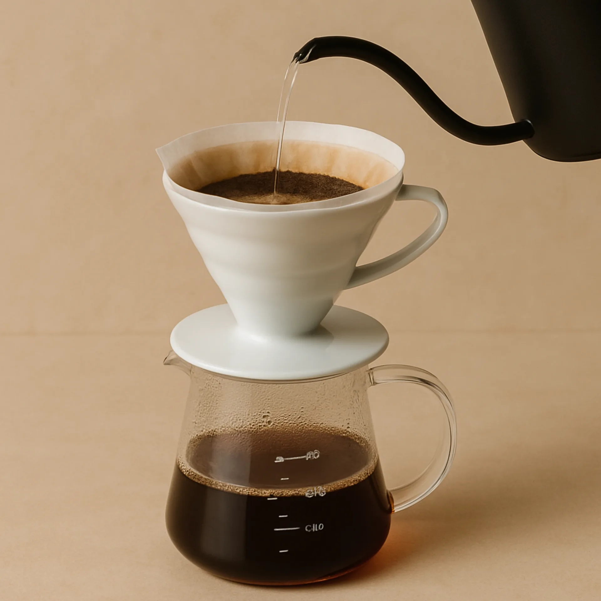 V60 kahve demleme sahnesi